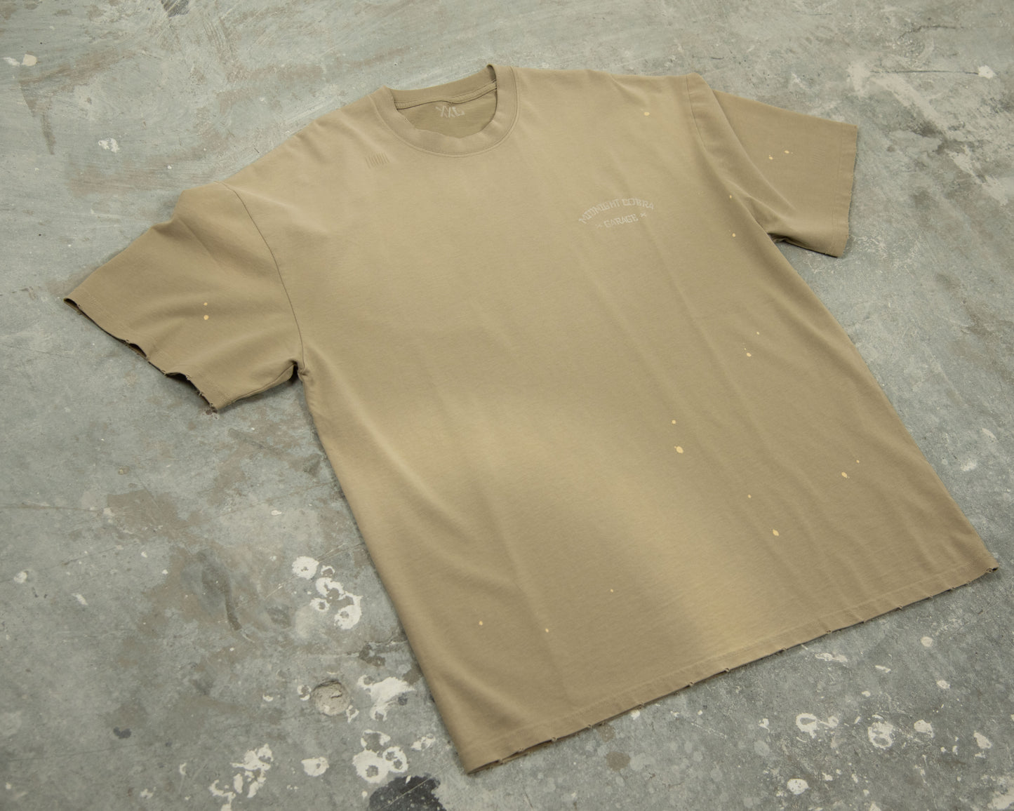 T-SHIRT MCG002 250GSM DISTRESSED AND SUN FADED SAND [PRE-ORDER]