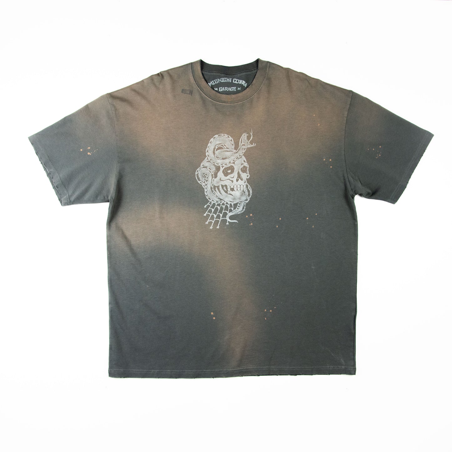 T-SHIRT MCG001  250GSM DISTRESSED AND SUN FADED INK GREY [PRE-ORDER]