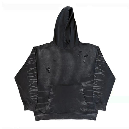 HOODIE MCG004 450GSM DISTRESSED AND SUN FADED BLACK [PRE-ORDER]