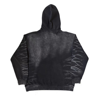 HOODIE MCG004 450GSM DISTRESSED AND SUN FADED BLACK [PRE-ORDER]