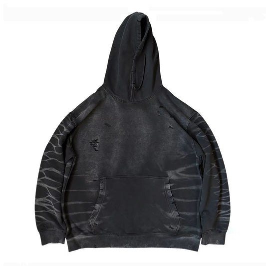 HOODIE MCG004 450GSM DISTRESSED AND SUN FADED BLACK [PRE-ORDER]