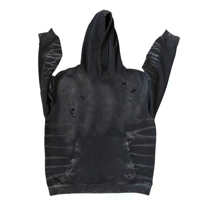HOODIE MCG004 450GSM DISTRESSED AND SUN FADED BLACK [PRE-ORDER]
